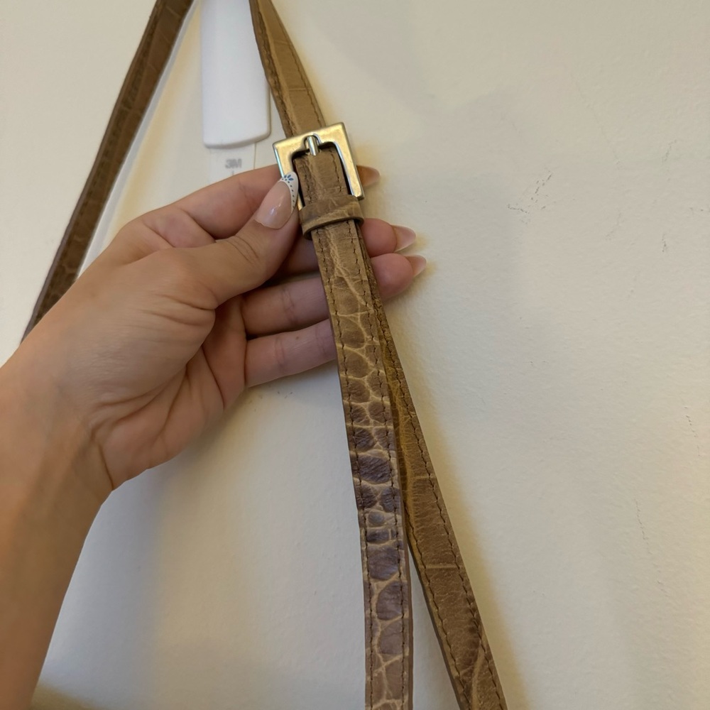 Vintage Tan Alligator Leather Shoulder Bag - Picture 5 of 7